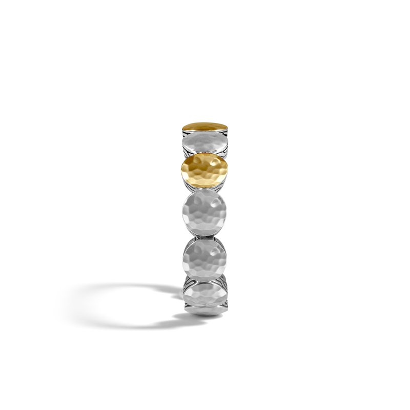 John Hardy Dot 13mm Cuff In Hammered Silver And 18k Gold Orr S