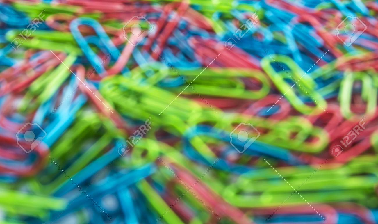 Blurred Colorful Paperclip Background Stock Photo Picture And