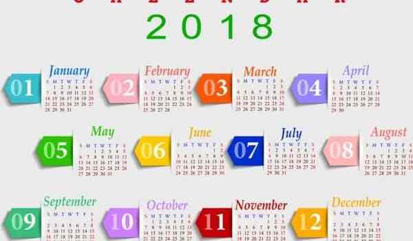 Happy New Year 2018 Calendars Wallpapers Printable