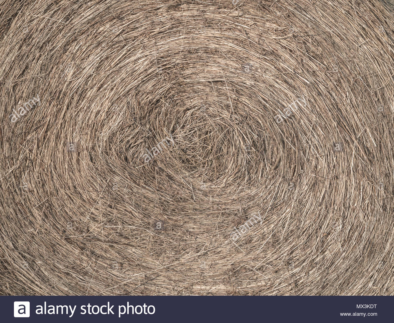 Round Bale Background Stock Photo