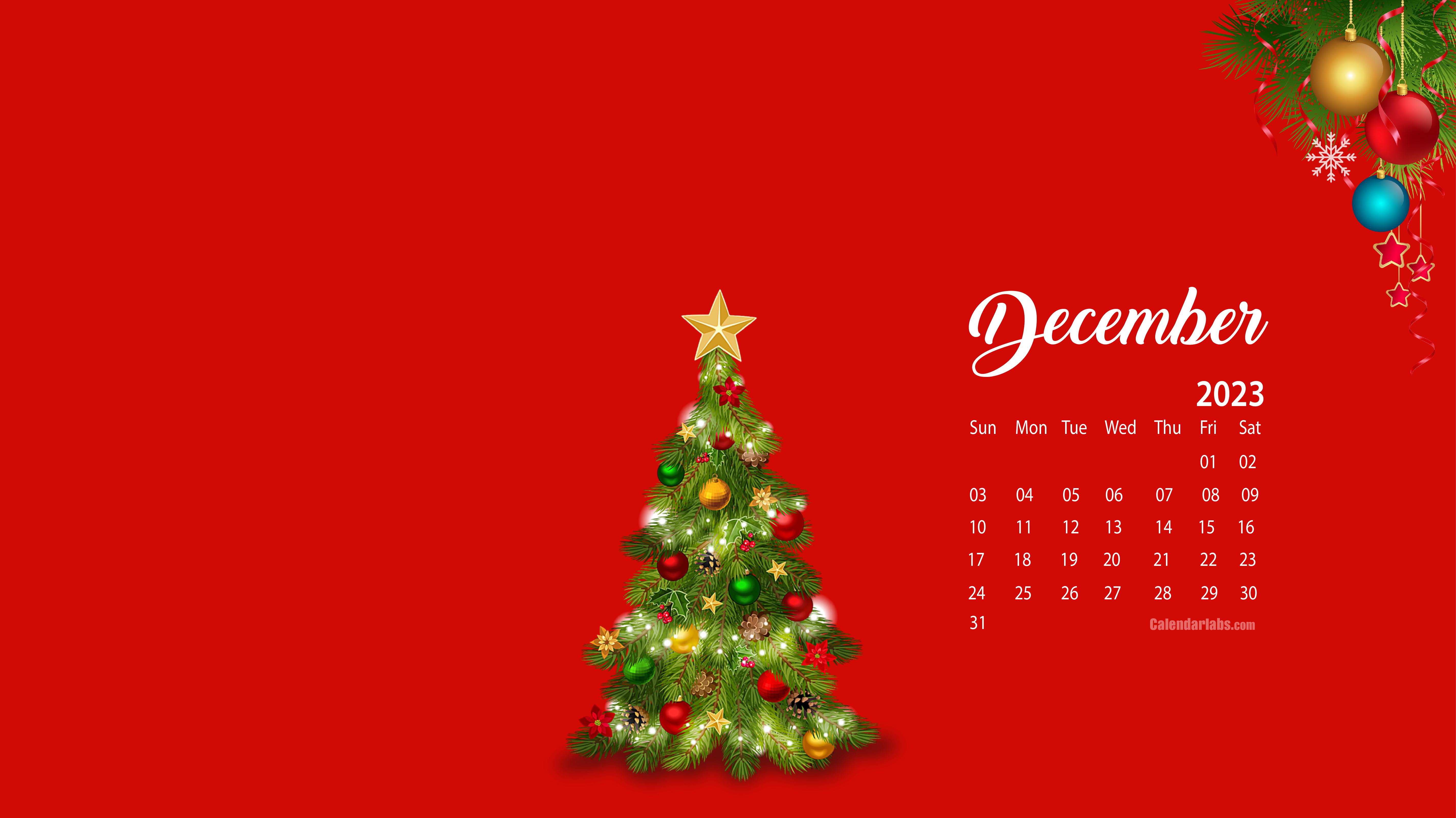 December Desktop Wallpaper Calendar CalendarLabs