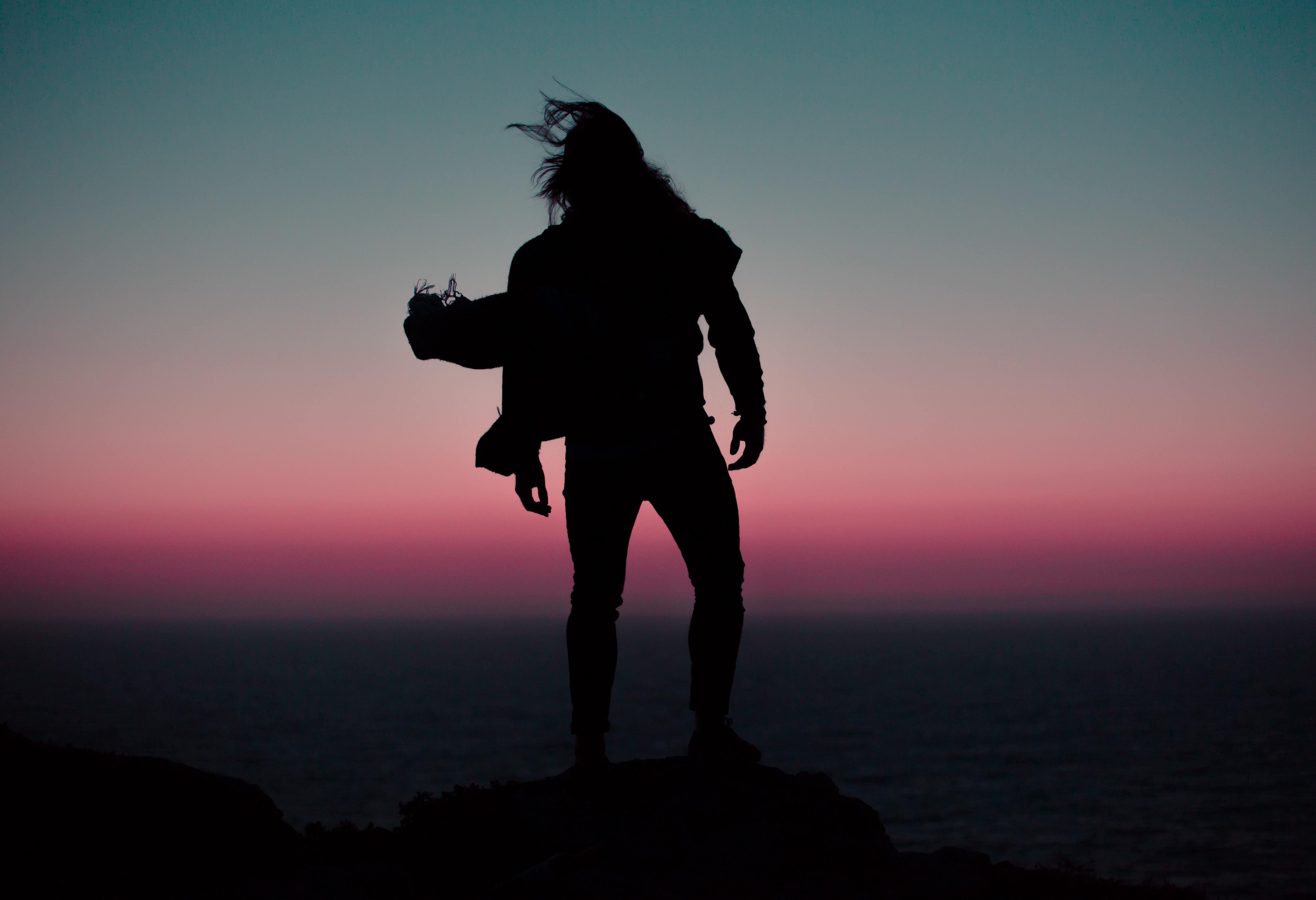 Long Hair Man Silhouette 5k Wallpaper HD Photography 4k Image