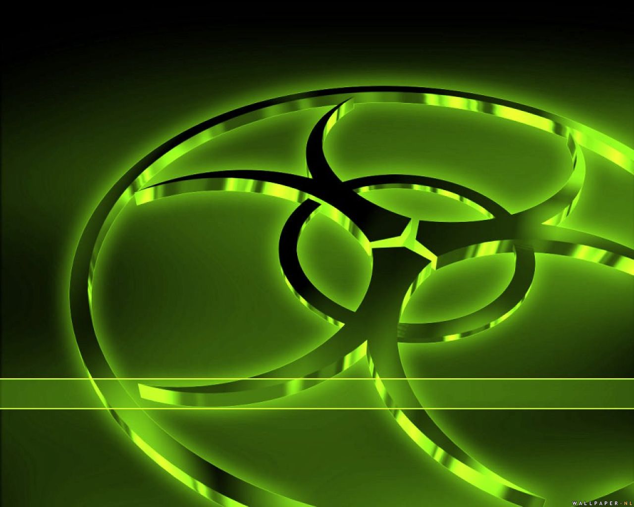 biohazard symbol green