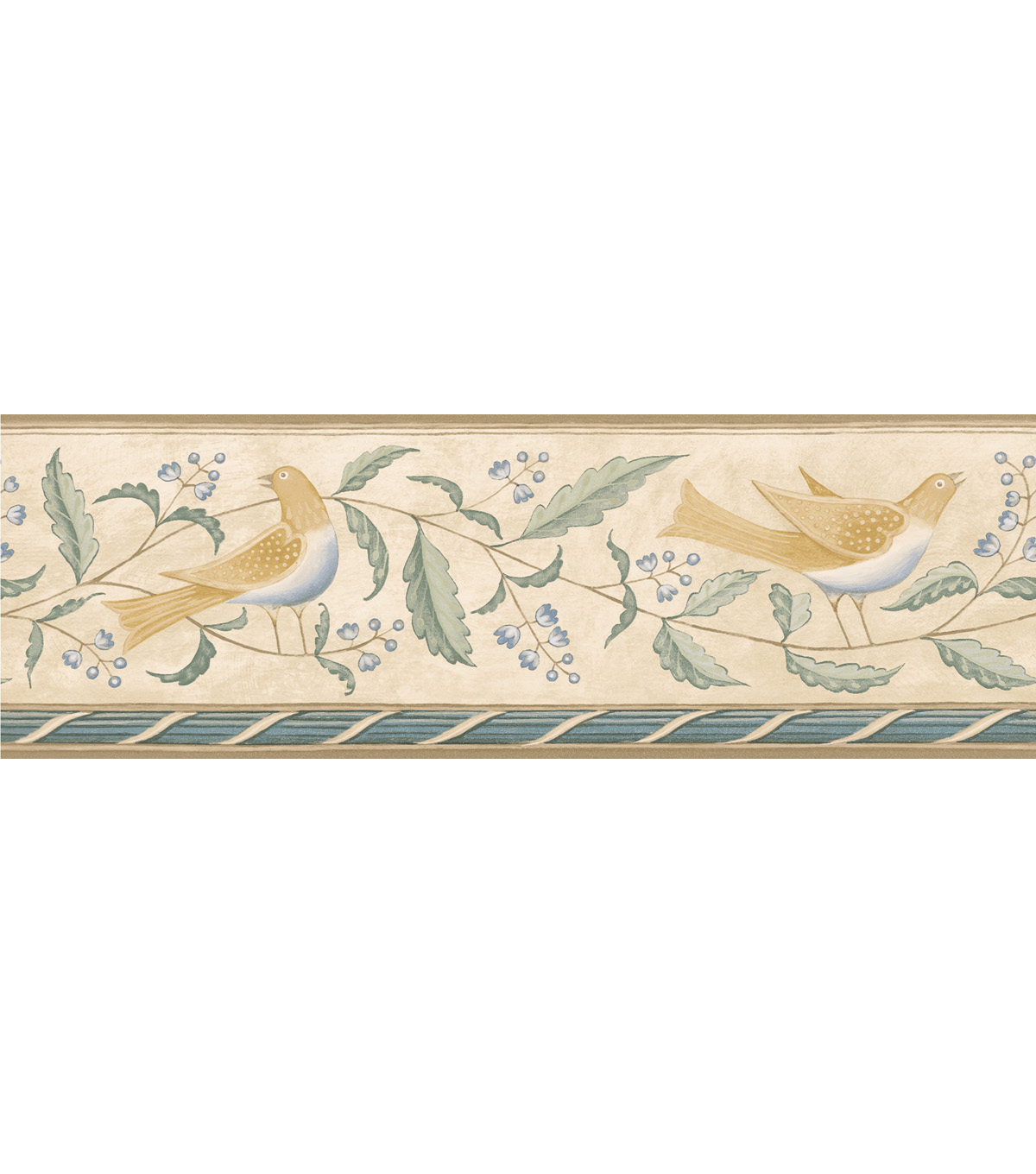 Free download Folk Art Floral Bird Wallpaper Border CreamFolk Art