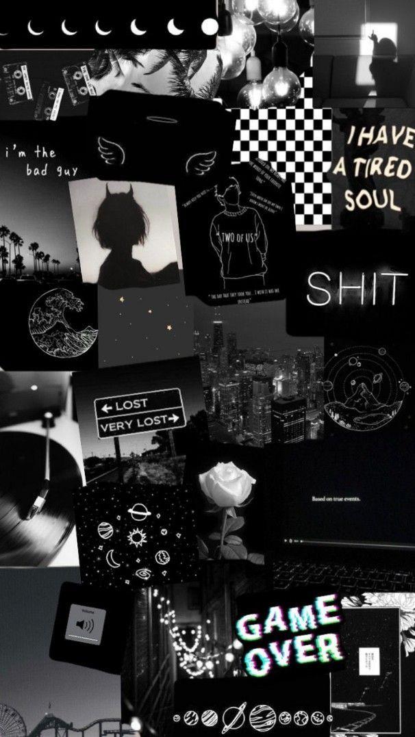 Black Collageboard Coolwallpaper iPhone Wallpaper Girly