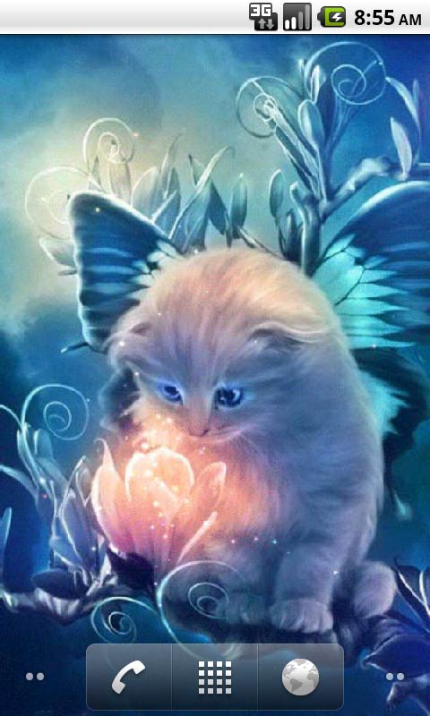 Download Kitty and Magic Live Wallpapers free for your Android phone