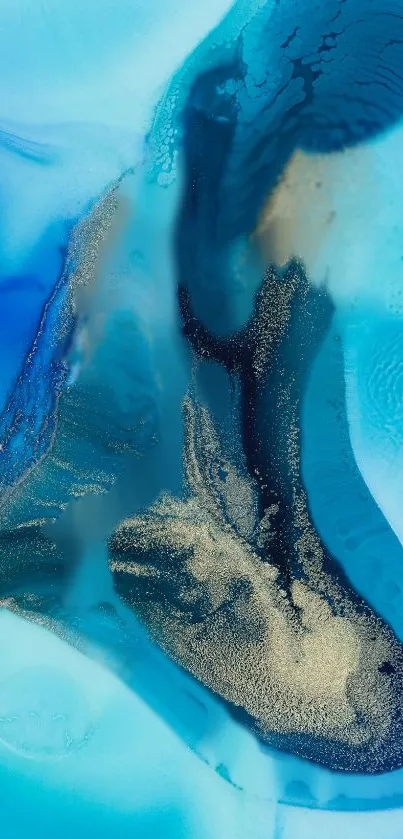 Abstract Blue Art Wallpaper