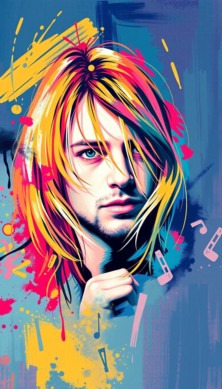 Kurt Cobain Phone Wallpaper