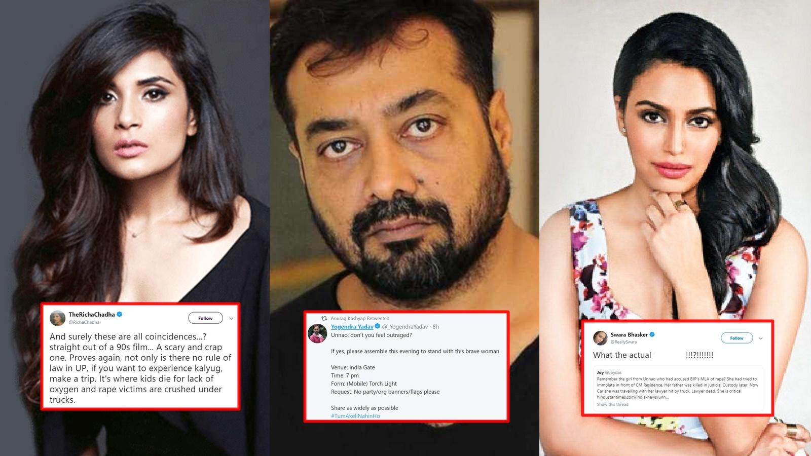 Unnao Rape Survivor S Accident Richa Chadha Swara Bhasker And