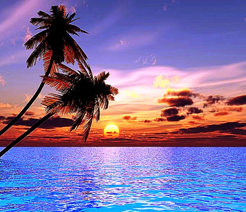 Ocean Sunset Desktop Wallpaper HD Background Gallery
