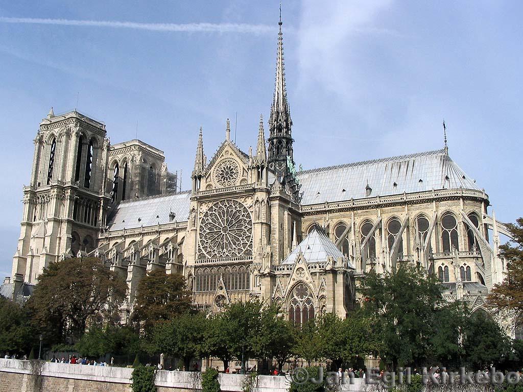 Notre Dame De Paris Flying Buttress HD Wallpaper Background Image