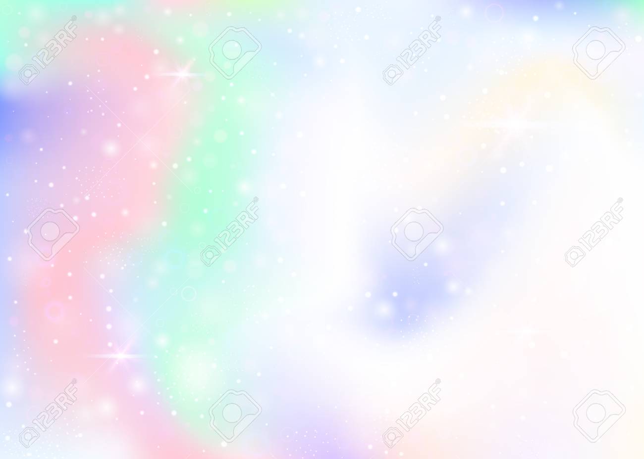 Fairy Background With Rainbow Mesh Trendy Universe Banner In