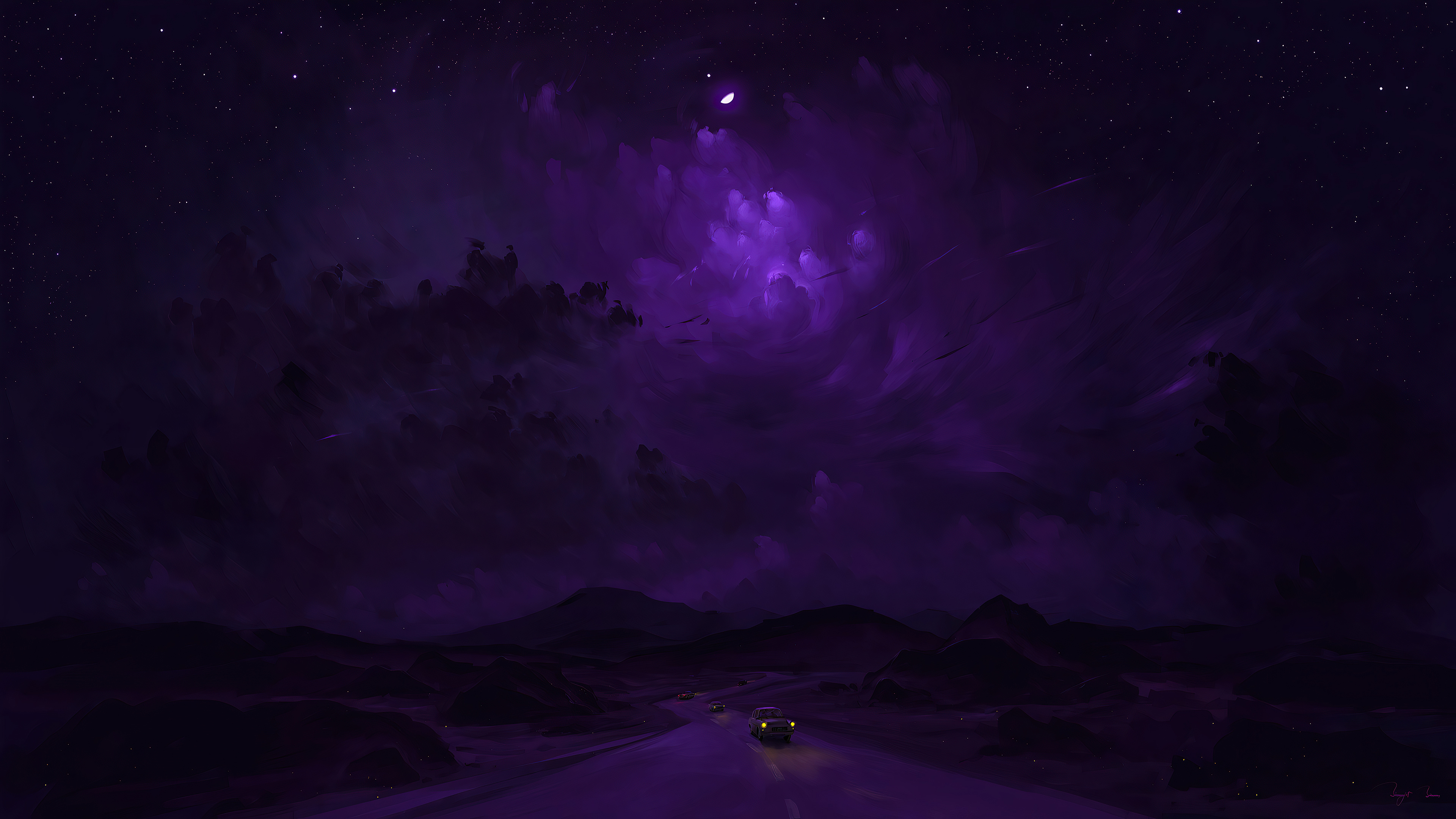 🔥 [40+] Purple Night Sky Wallpapers