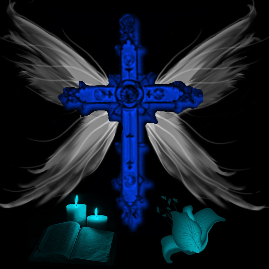 crosses with wings background