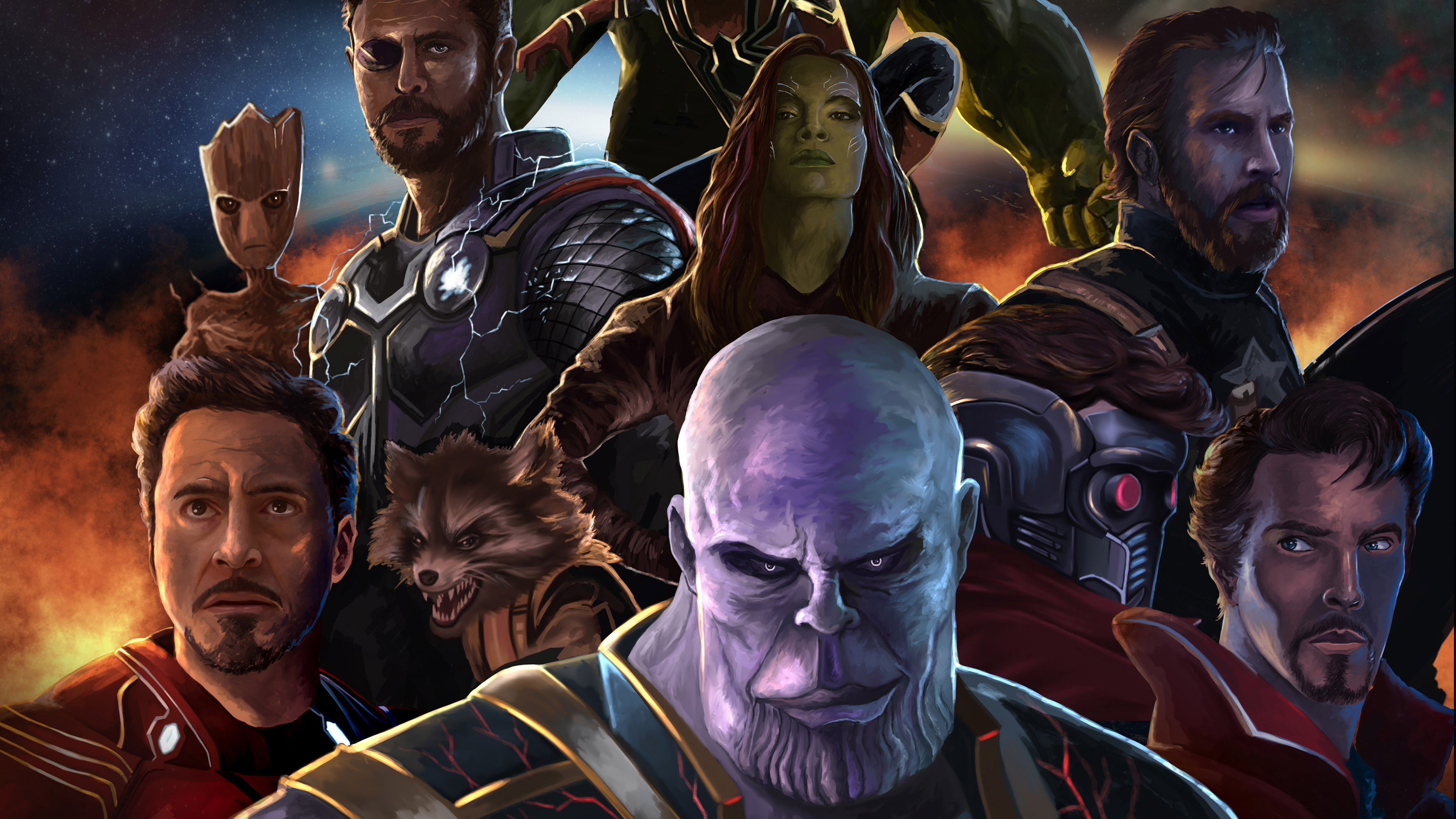 4k Avengers Infinity War Art Wallpaper HD Superheroes