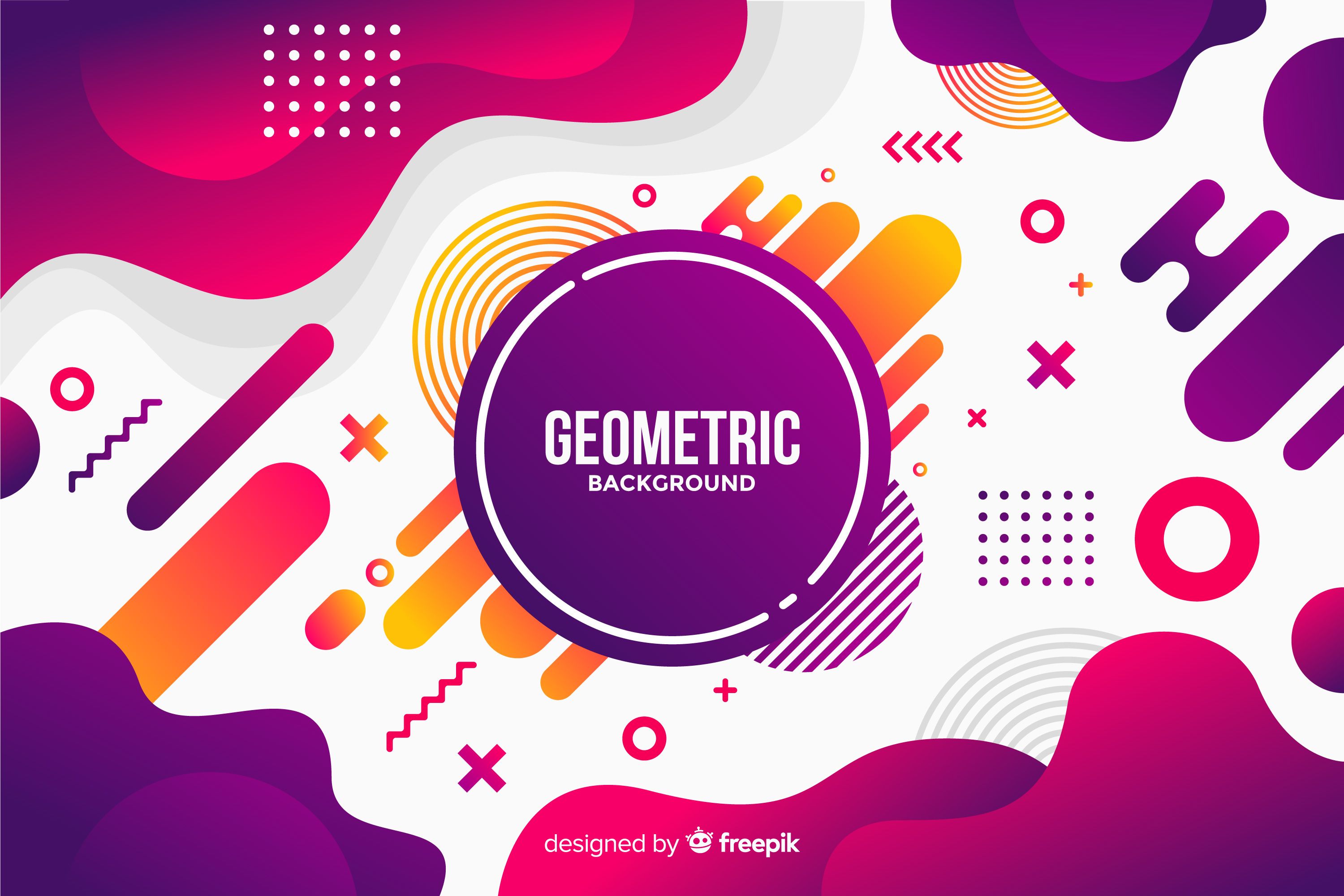 Geometric Background Poster Template Design