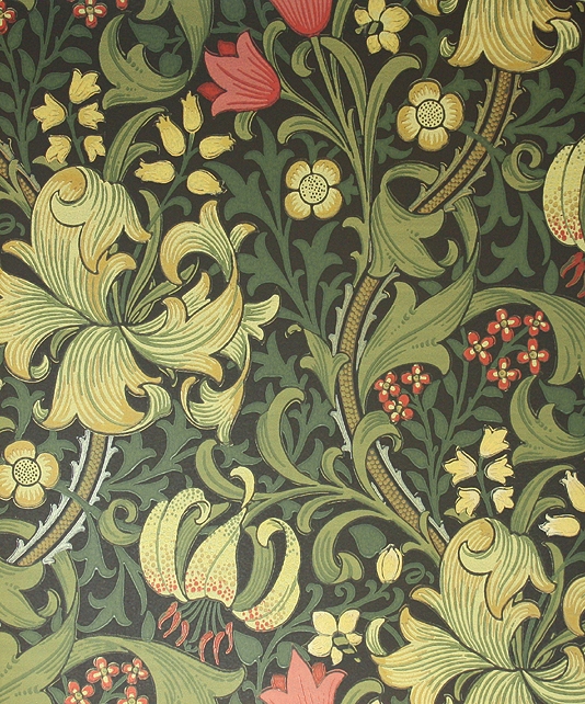Golden Lily Wallpaper A Classic William Morris Floral Lilies