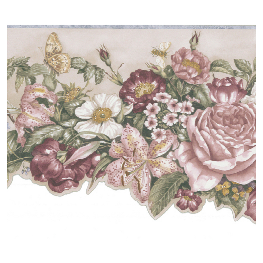 Home & Garden Die Cut FLORAL Wallpaper Border 65104DC Wallpaper Borders