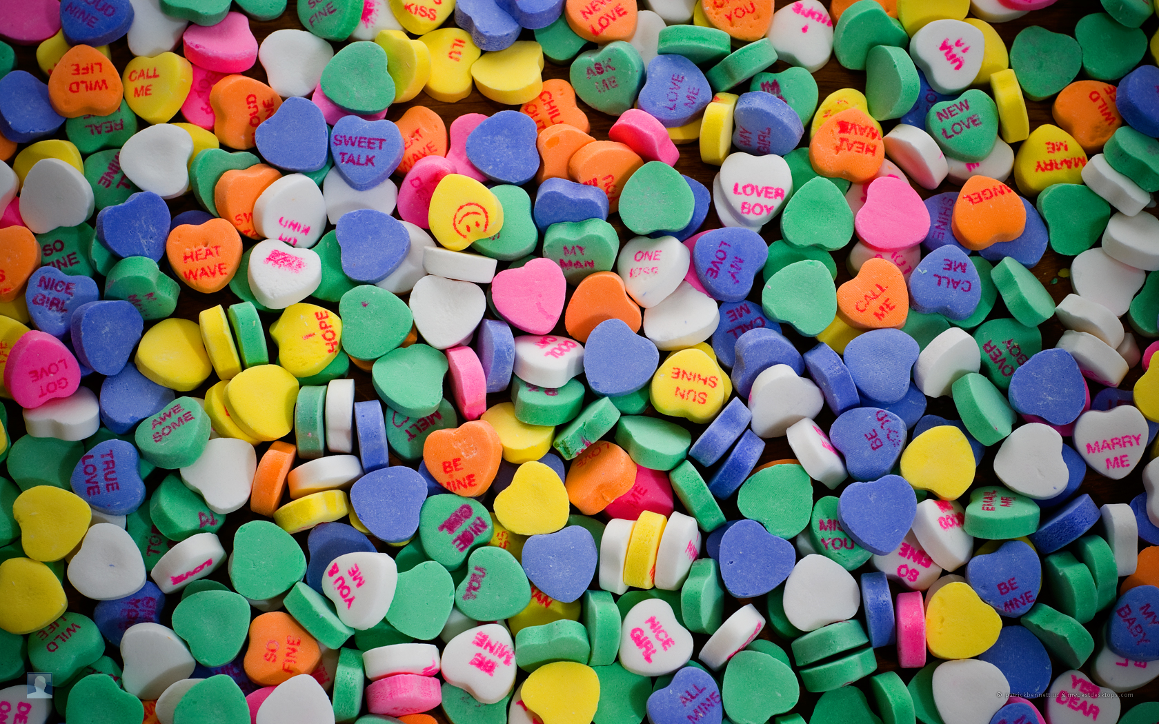 Valentines Day Candy Hearts wallpaper background