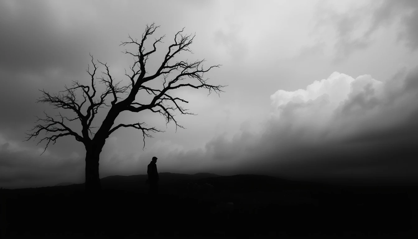 Sad Black And White Wallpaper