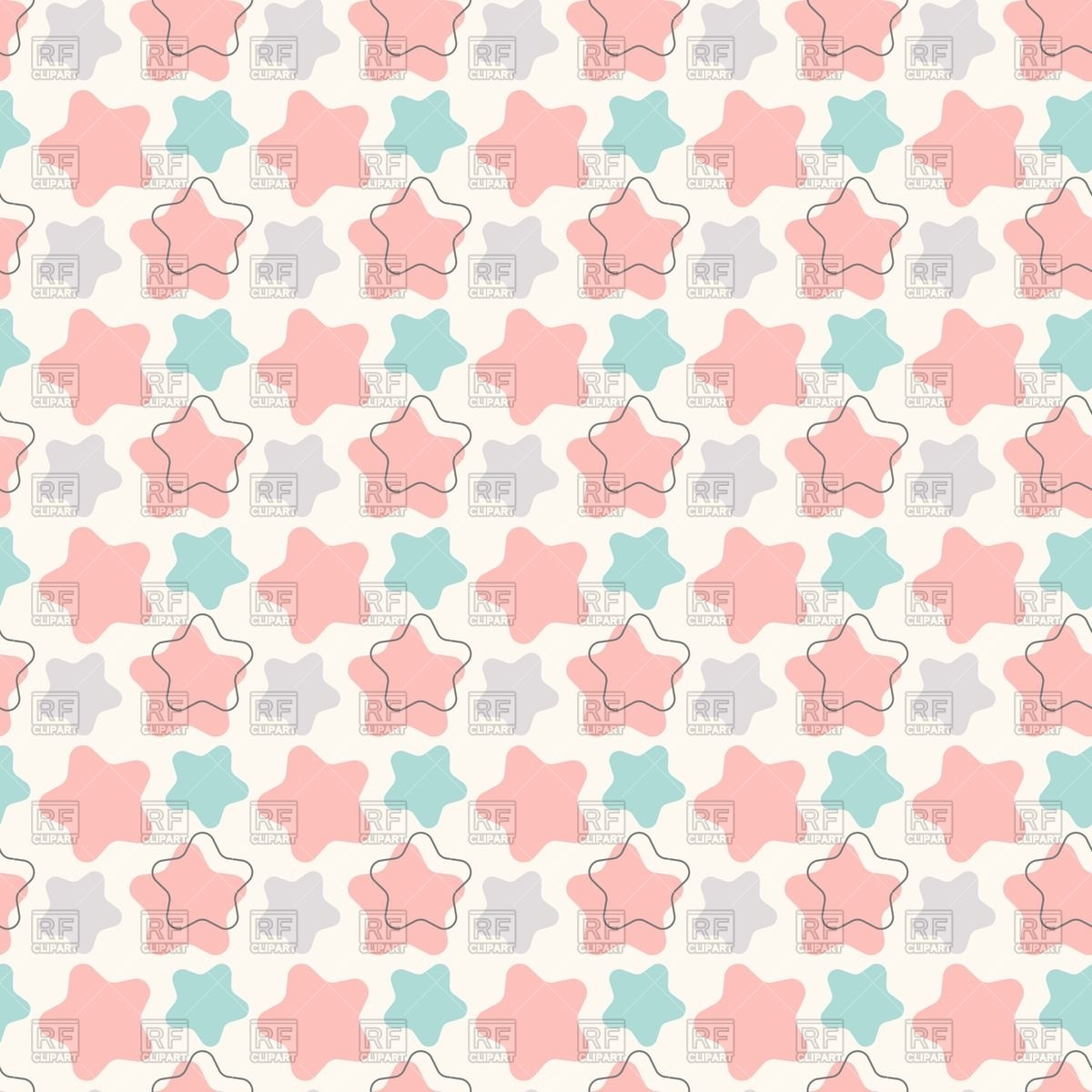 Cute Vintage Seamless Wallpaper With Stars Background Textures