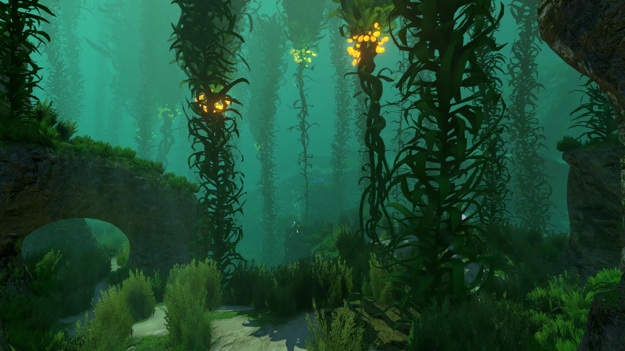 The Glowing Kelp Forest Subnautica Live Wallpaper