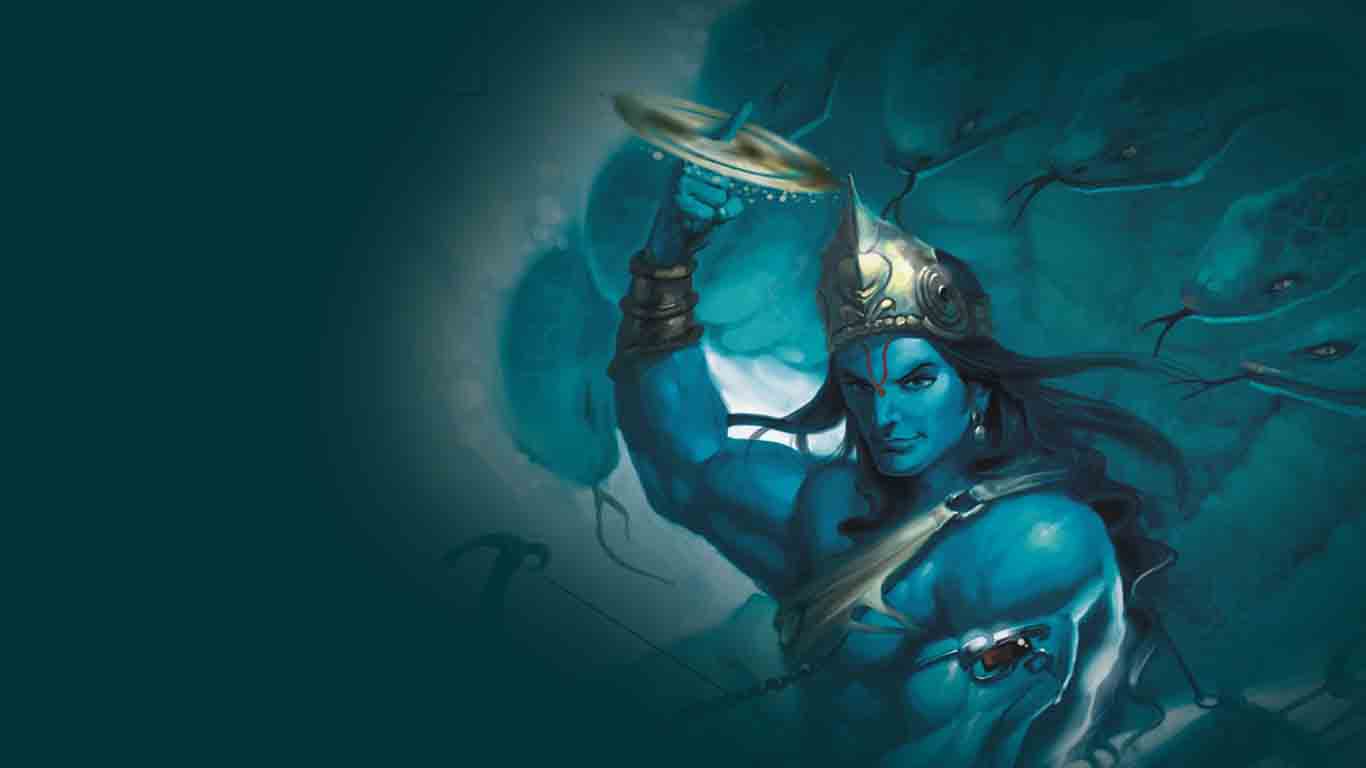 God Vishnu Wallpaper HD Cg Artwork Aqua Illustration Underwater Photography