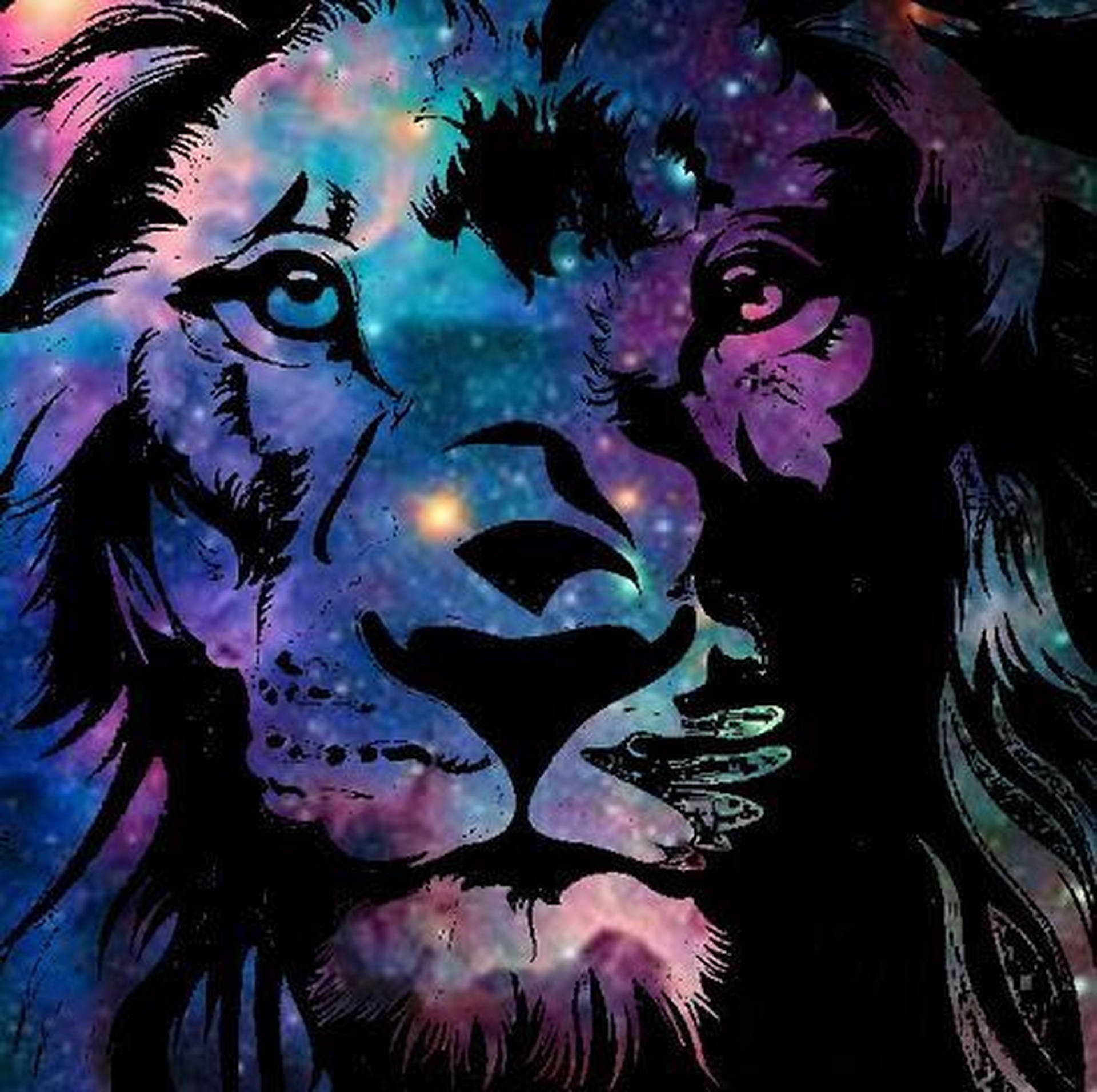 Galaxy Lion Wallpaper