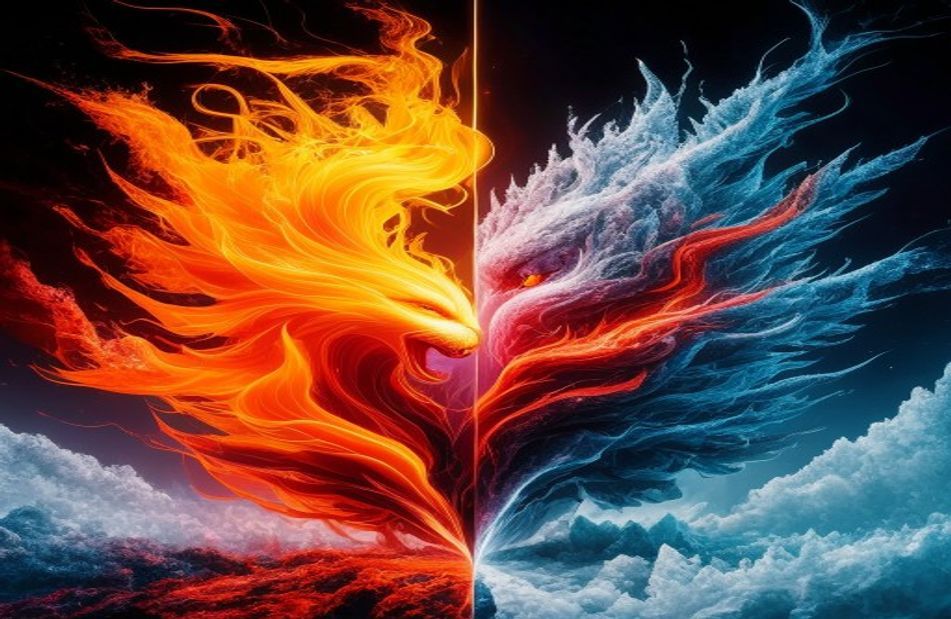 Cool Fire And Ice Wallpaper
