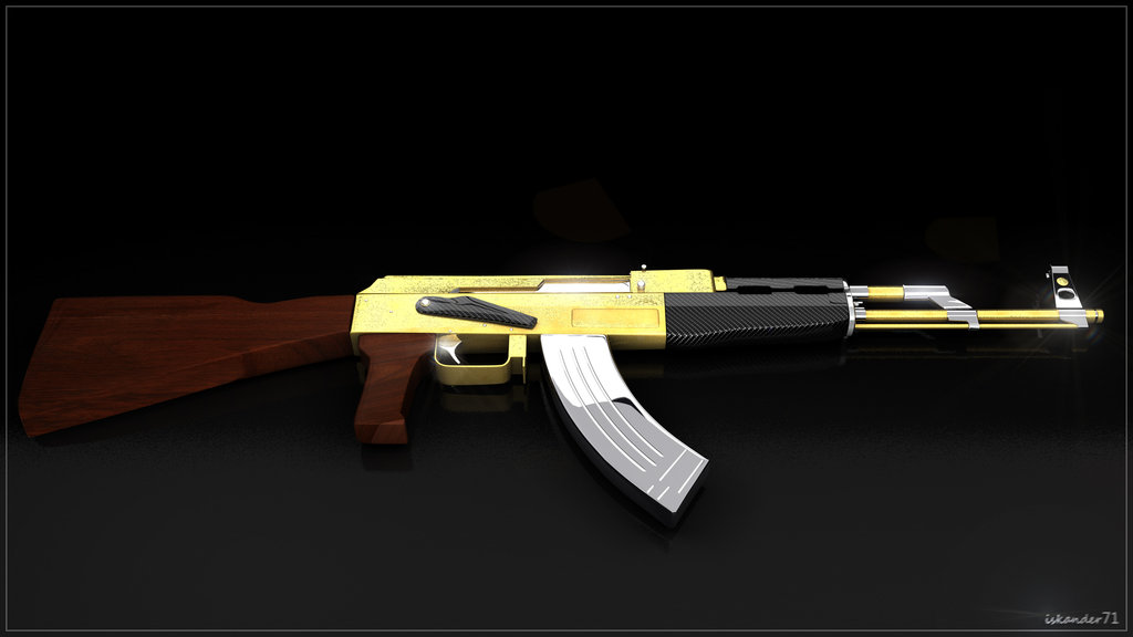 Ak Airsoft Chrome For Sale Real Gold Wallpaper