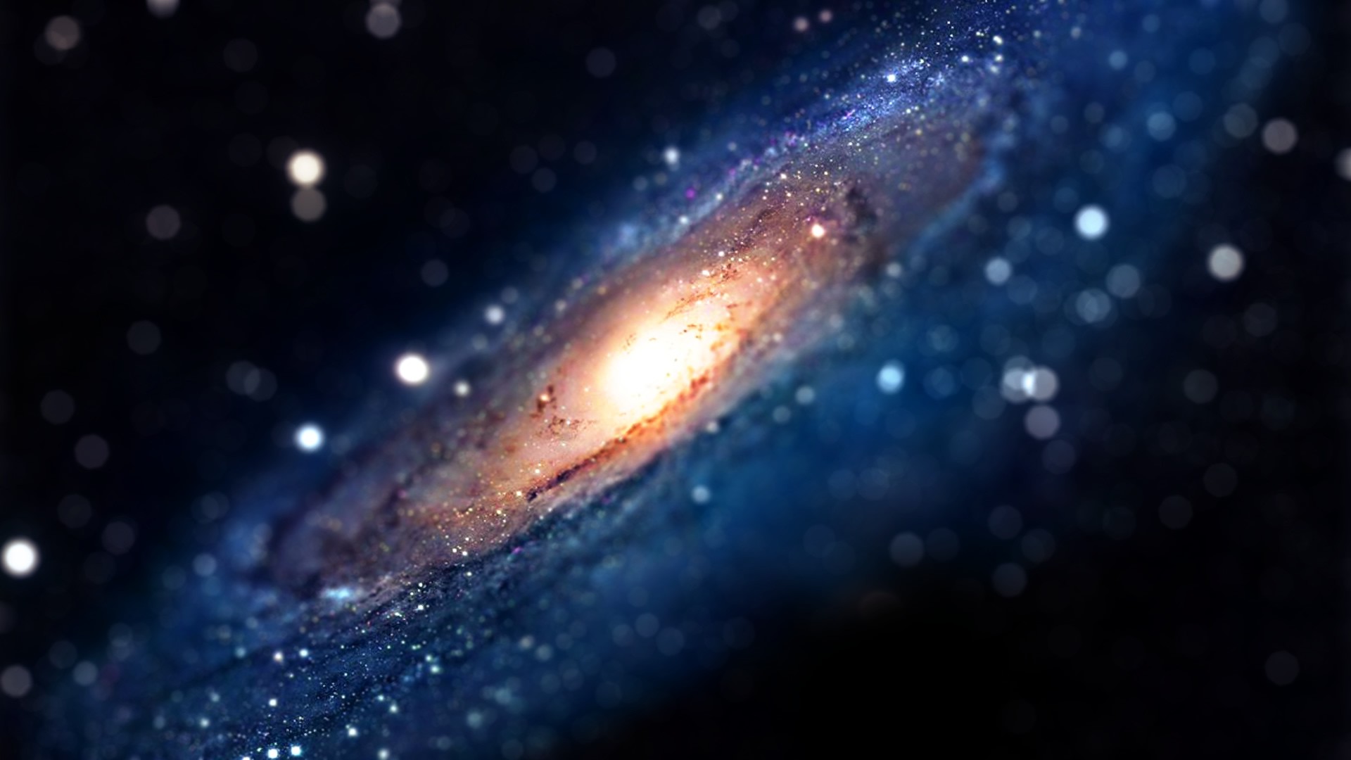 Space Galaxy Glitter Stars Tilt Shift Andromeda