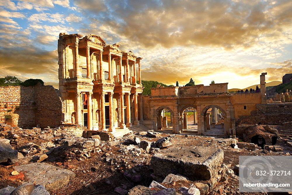 The Library Of Celsus At Stock Photo