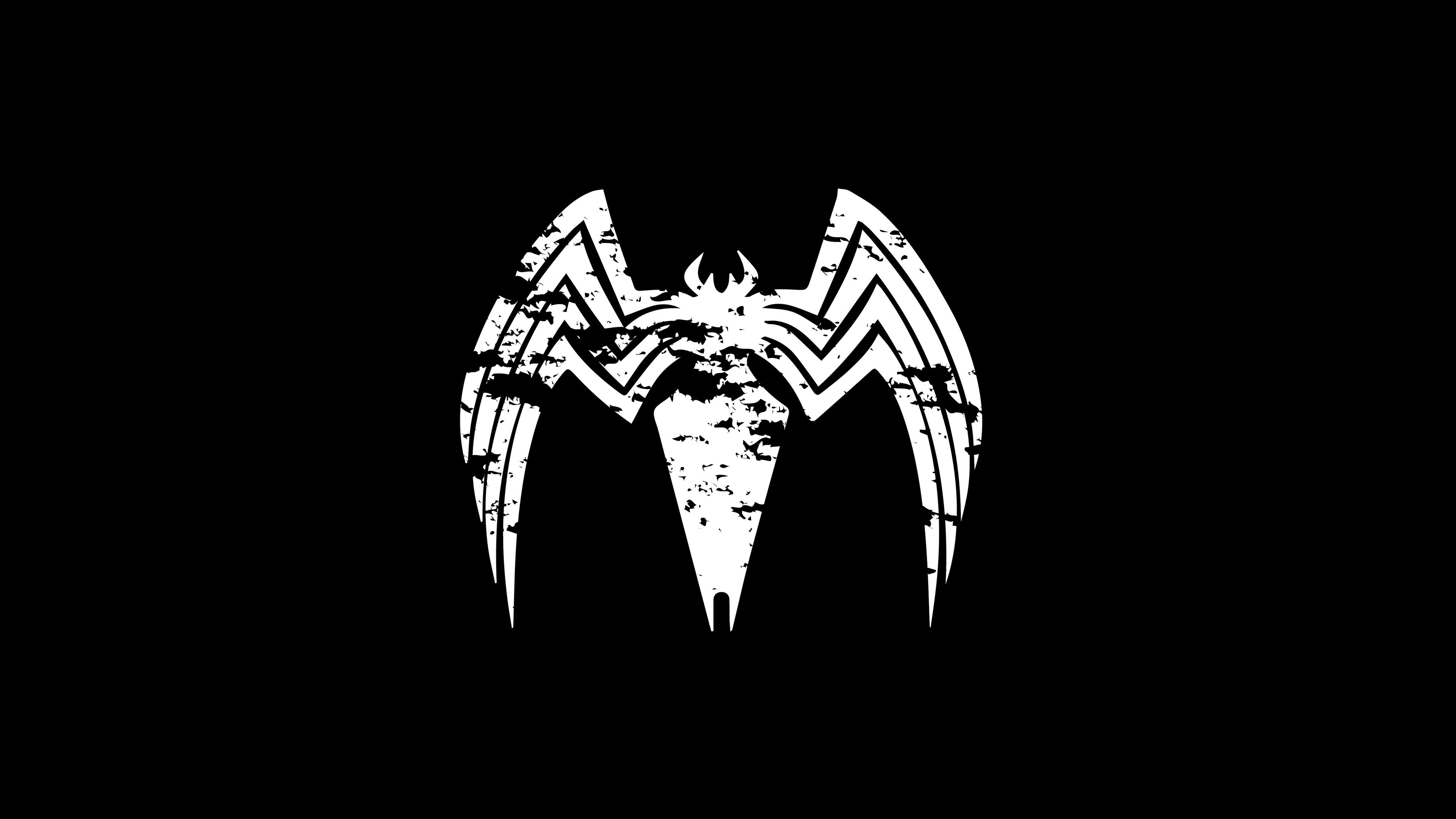 Venom Logo 4k Spiderman Artwork Marvel Ics Wallpaper
