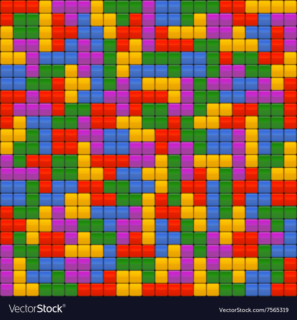 Tetris Bricks Seamless Background Royalty Vector Image 1000x1080