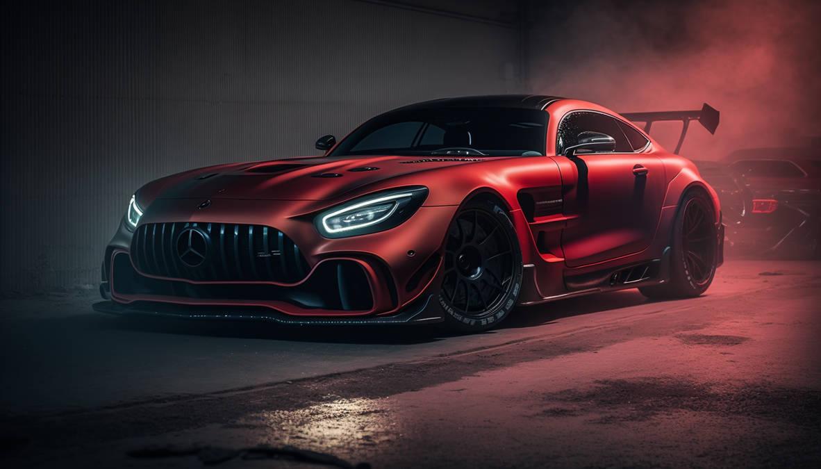 D3cr3t Mercedes Amg Gt Black Series With Red By Maidart On