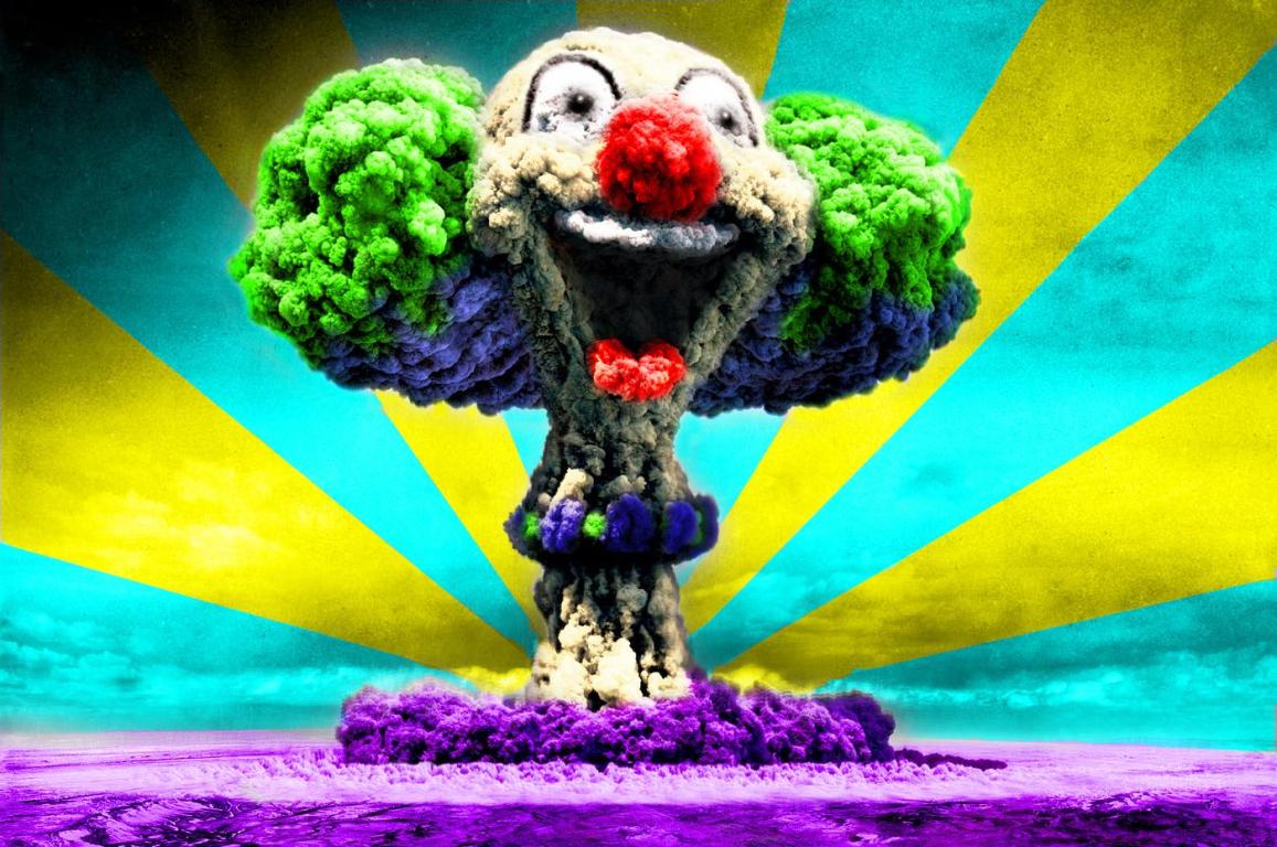 Atomic Bomb Mushroom Clown HD Wallpaper Epic Desktop Background