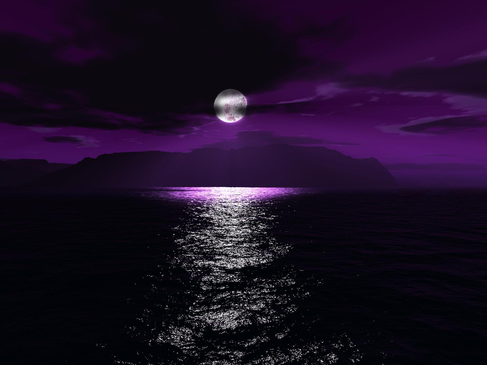 Purple Moon Wallpaper HD In Space Imageci