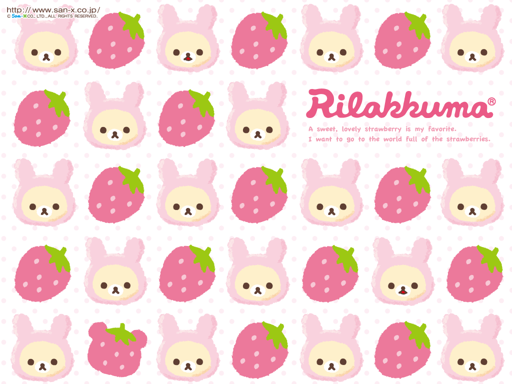 Korilakkuma Pink Rabbit Wallpaper
