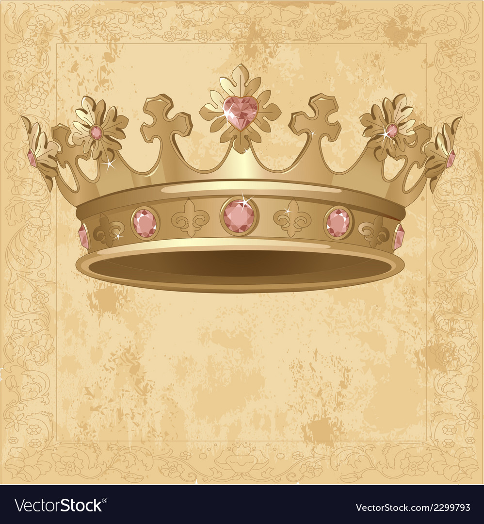 Royal Crown Background Royalty Vector Image