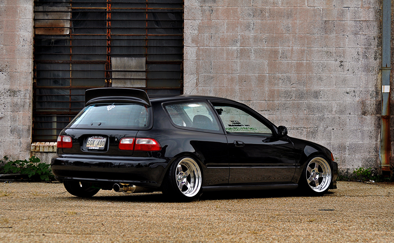 Picture Honda Civic Eg6 Stance Bellyscrapers Low Ccw Black Cars