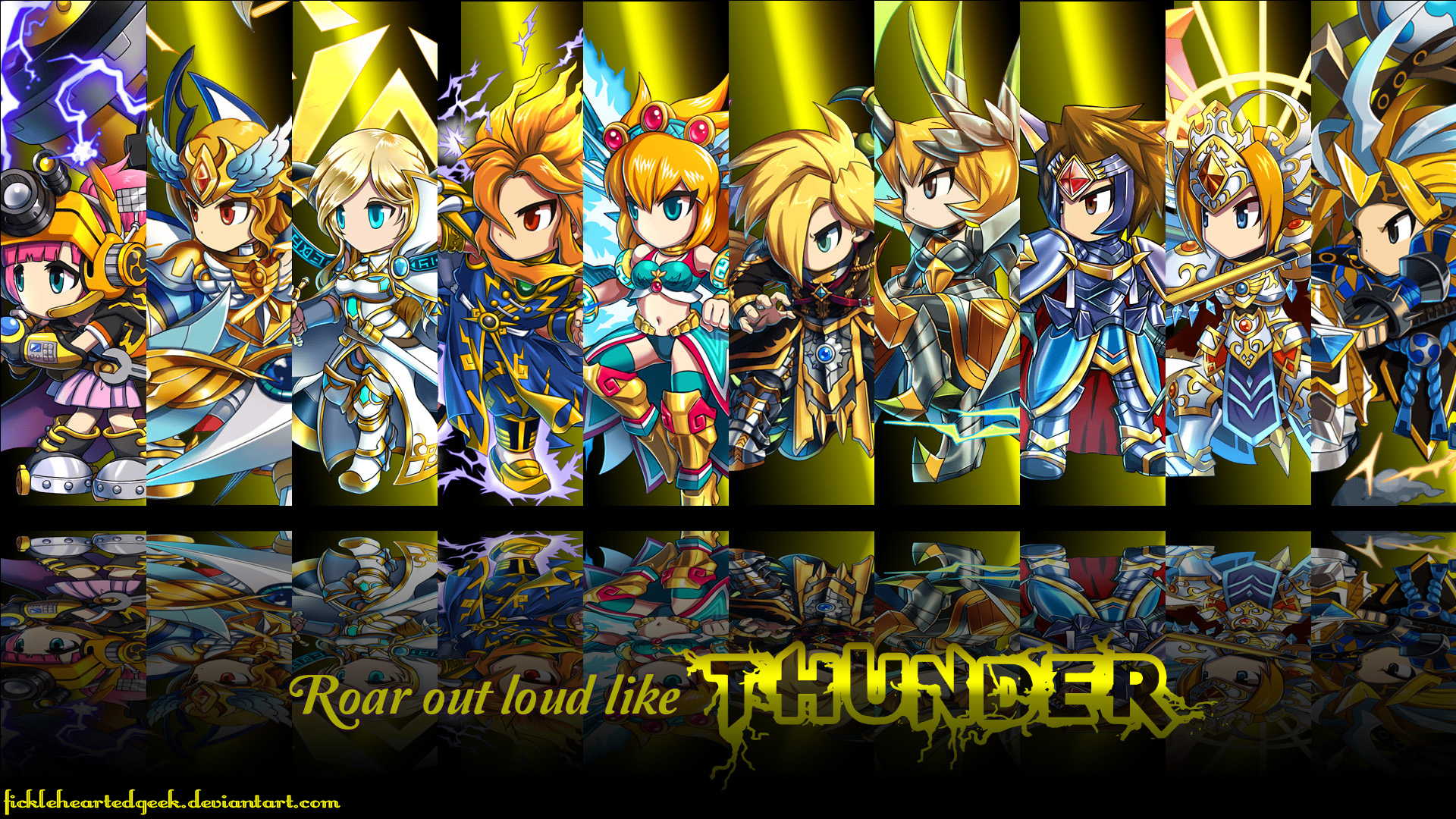 Brave Frontier Thunder Units Wallpaper By Fickleheartedgeek On