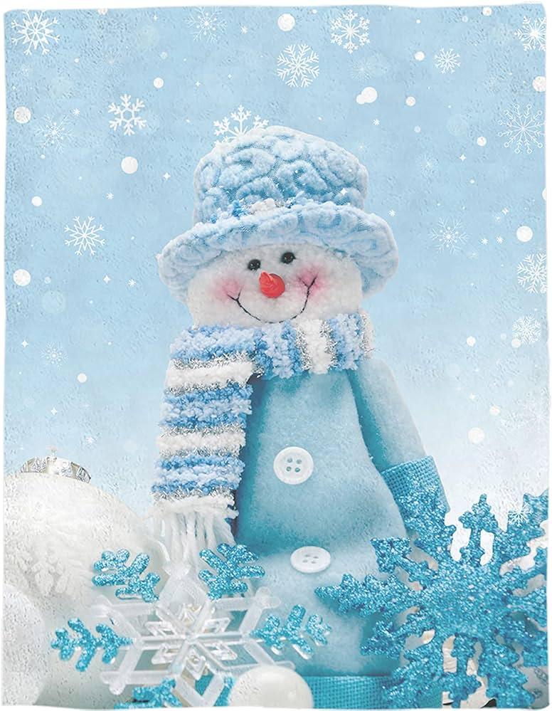 Amazon Vandarllin Christmas Snowman Throw Blankets Winter