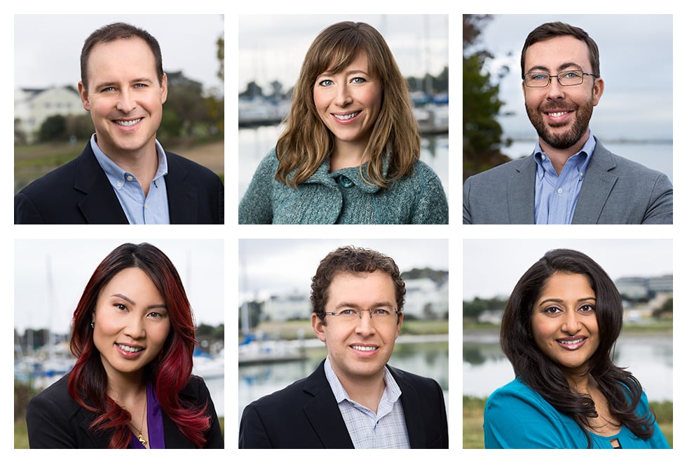 Outdoor Headshots of the Claritas Rx Team by the San Francisco Bay