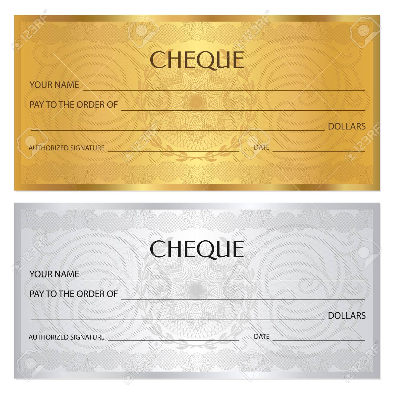 🔥 Free download Check cheque Chequebook Template Guilloche Pattern With ...