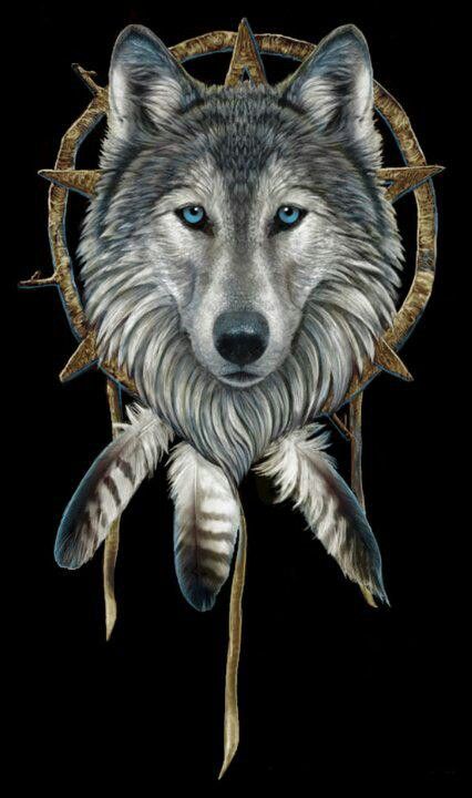 Wolf Dreamcatcher Art