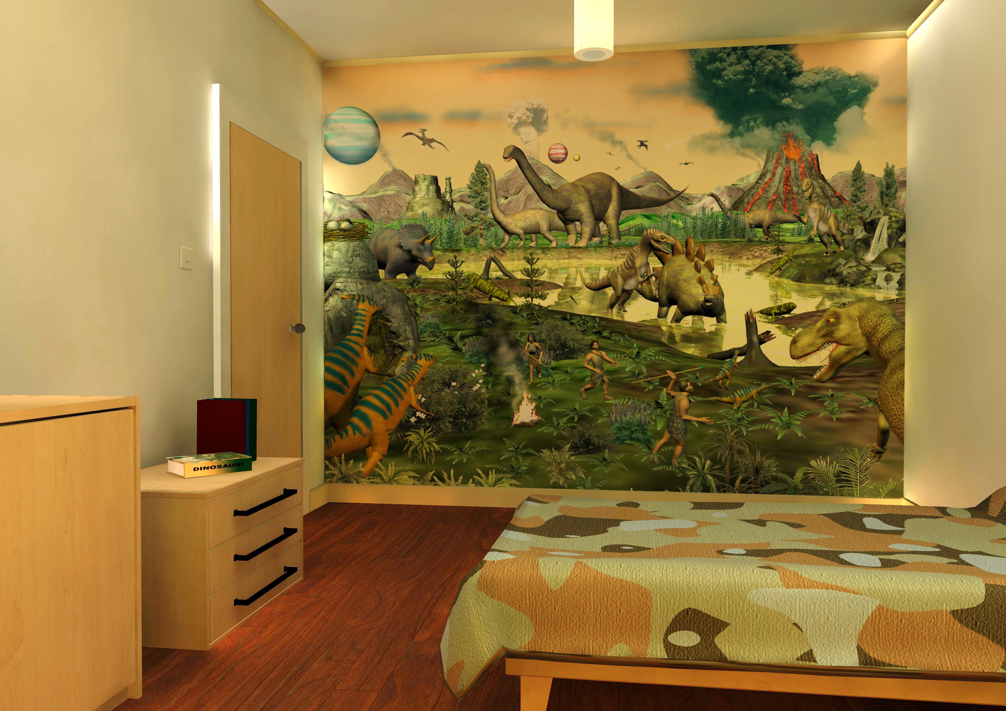 Unique Wallpaper Murals Designs And Wonderful Hand Painted Furniture