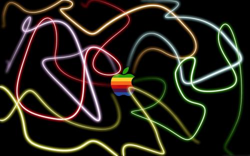 Light Graffiti Apple Desktop Wallpaper