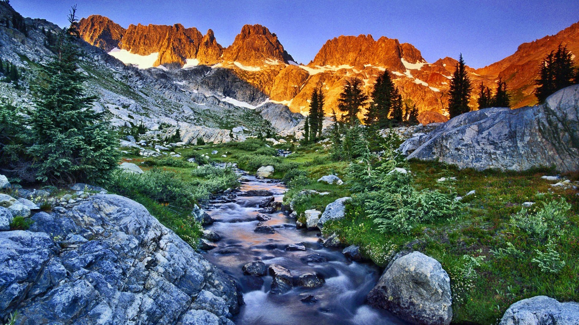 Mountains Landscapes Nature California Streams Land Wallpaper HD