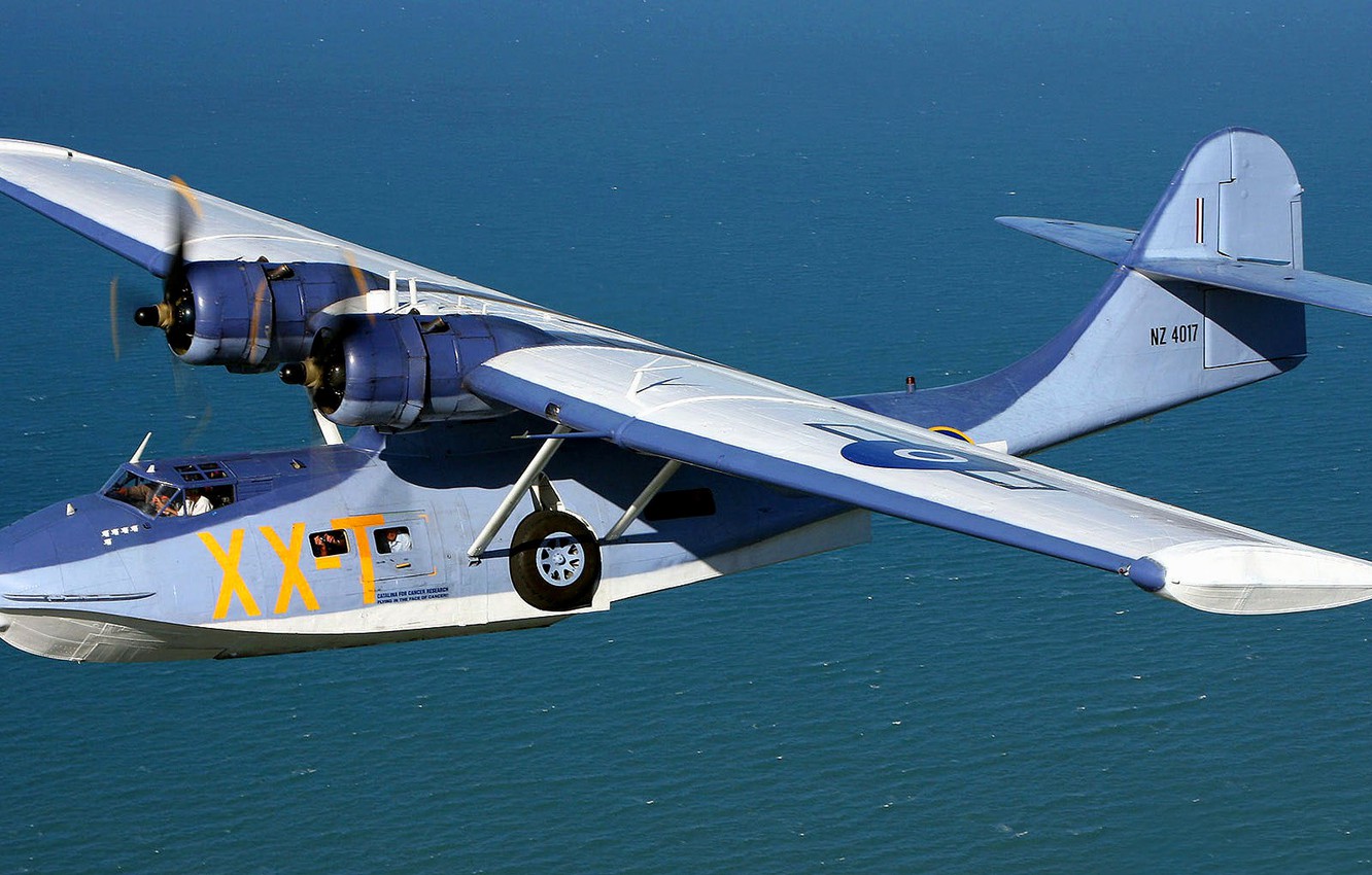 Wallpaper Water Flight The Plane Catalina Hydroplane Pby