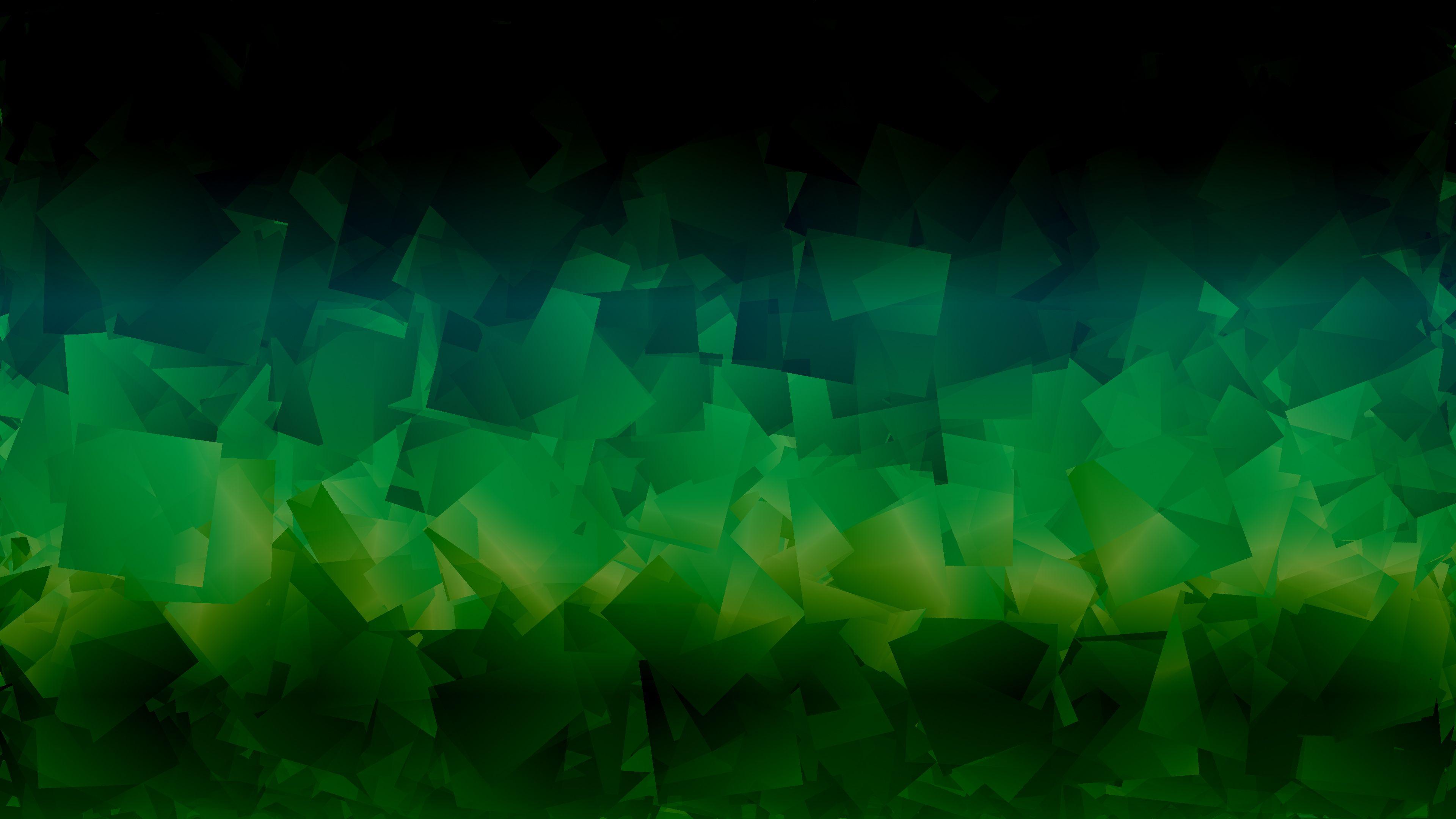 Dark Green Abstract Shapes 4k Wallpaper HD